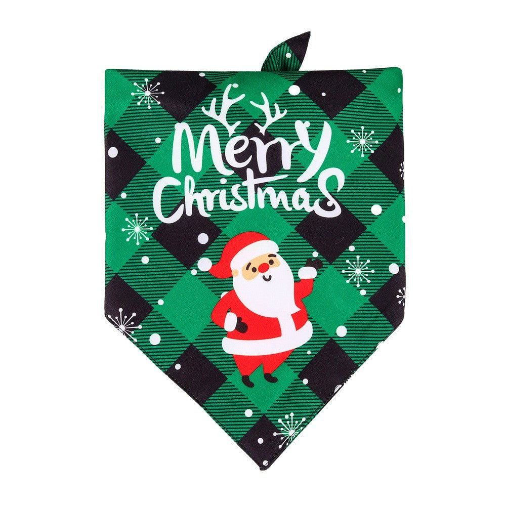 Stylish Christmas Dogs Bib Scarf for Pets Decor