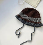 Niche Designer Women's Wool Bucket Hat | Embroidered Cap