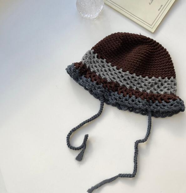 Niche Designer Women's Wool Bucket Hat | Embroidered Cap