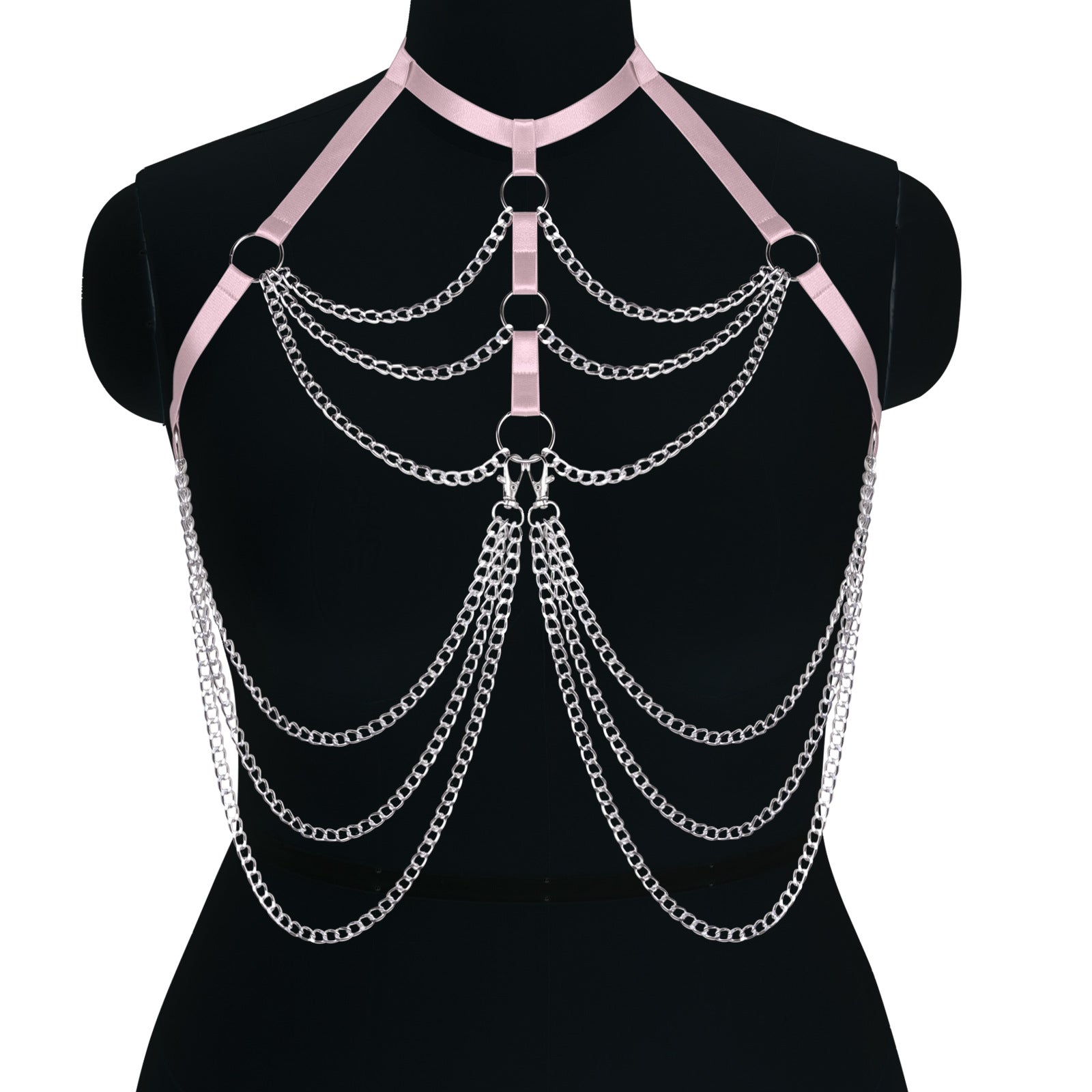 Halloween Body Chain with Adjustable High Waist Bikini Top