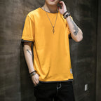 Stylish Men's Summer Two-Piece Spliced Pullover T-shirts | Streetwear