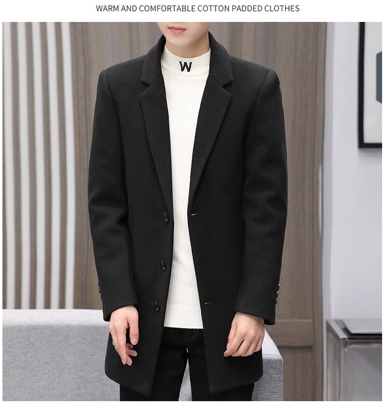 Men's Casual Cotton Coat for Autumn and Winter