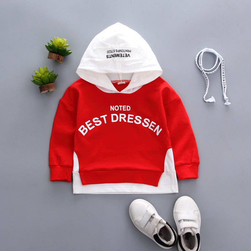 Color-blocking Letter Printed Casual Sweater
