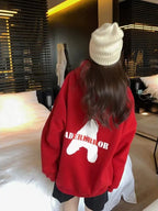 Women's Design M Foam Letters Hoodie | Streetwear