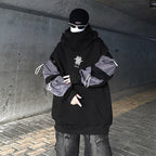 Reflective Shark Mouth Hoodie with Niche Design for Women | Streetwear