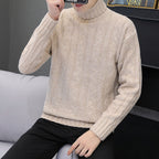 Men's Casual Loose High Neck Sweater Top