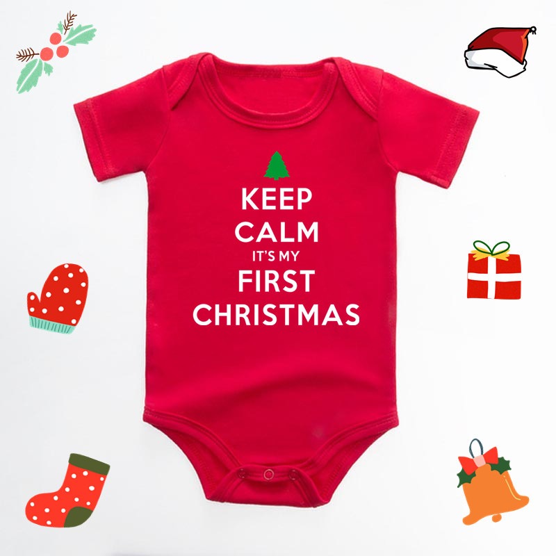 Christmas Deer Red Baby Romper