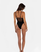 Sheer High-Cut One-Piece Swimsuit