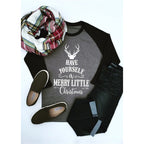 Christmas Reindeer Head Graphic Long Sleeve T-Shirt | Streetwear