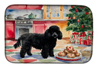 Poodle Christmas Cookies Dish Drying Mat