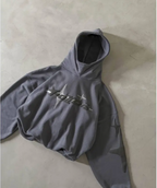 Loose-Fit Y2K Star Letter Printed Turtleneck Hoodie | Streetwear