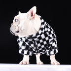 Plaid Plush Coat for Dogs - Checkerboard Design