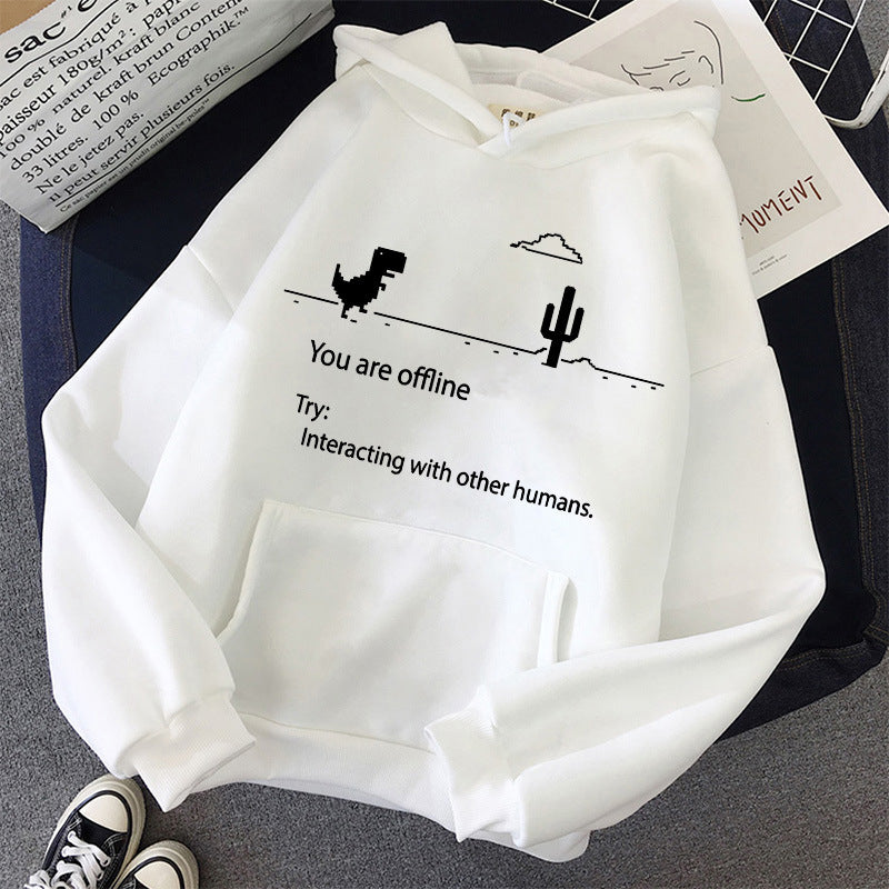 Personalized Retro Dinosaur Hoodie Sweater for Kids | Streetwear