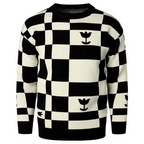 Men's Casual Knit Sweater - Warm Plaid Round Neck Top