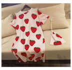 Plus Size Summer Nightgown for Women - Cute Short Sleeve