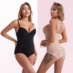 Lace Tummy Control Bodysuit with Bra Support