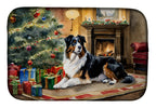 Australian Shepherd Cozy Christmas Dish Drying Mat