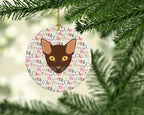 Suphalak Cat Christmas Ceramic Ornament