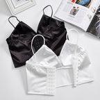 White Satin Wireless Camisole Bralette