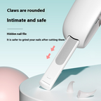 Pet Nail Trimmer with Adjustable Aperture & Hidden File, Safety Guard Nail Clipper for Cats and Small to Large Dogs