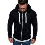 Men's Fashion Zip Pocket Drawstring Sport Hoodie | Streetwear