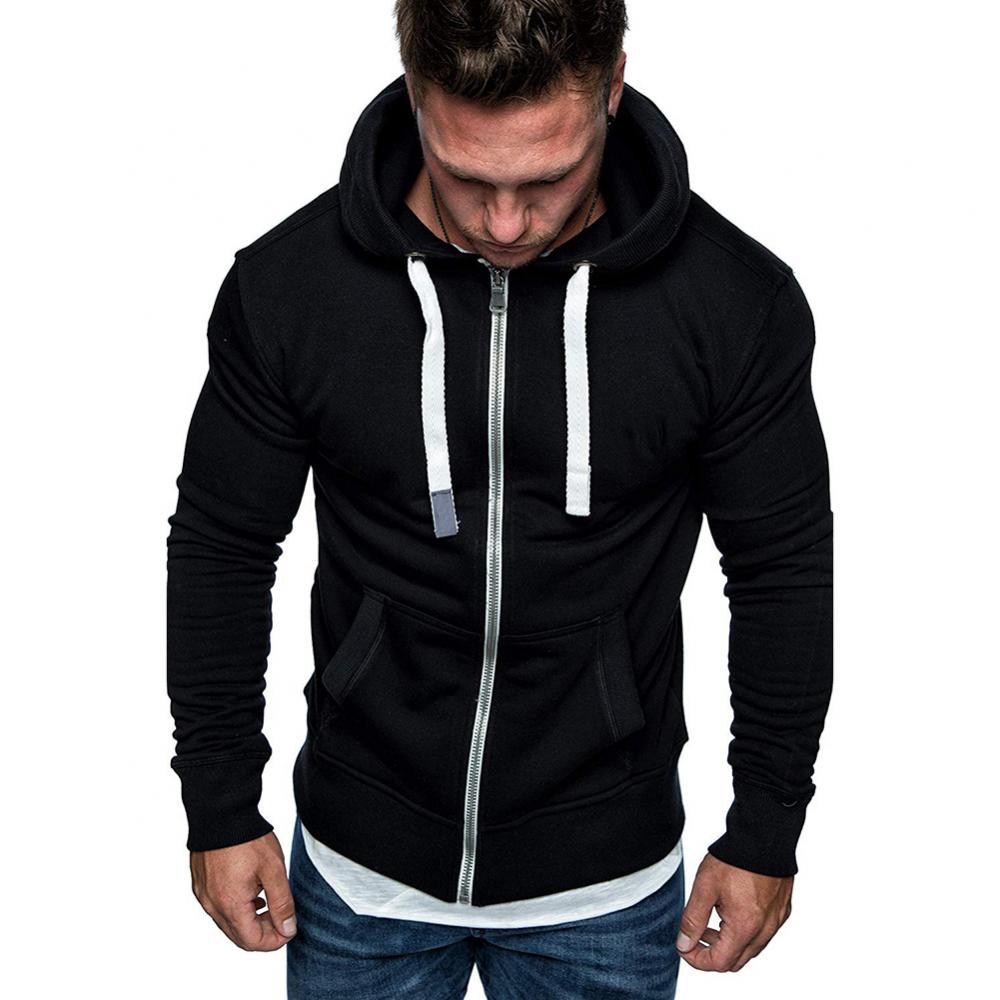 Men's Fashion Zip Pocket Drawstring Sport Hoodie | Streetwear