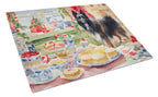 Belgian Sheepdog Christmas Cookies Glass Cutting Board