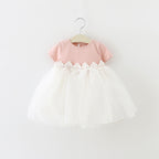 New Summer Girls' Short Sleeve Princess Dress