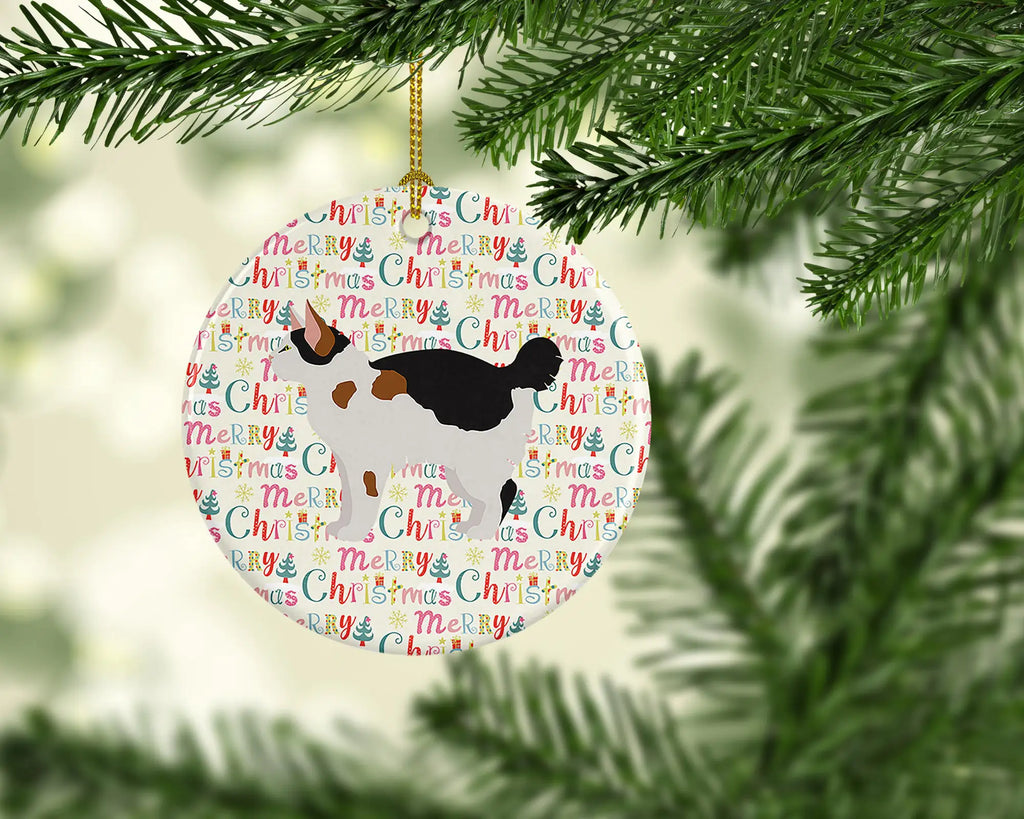 Manx #3 Cat Christmas Ceramic Ornament
