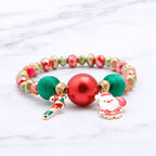 Christmas Snowflake Bead Bracelet