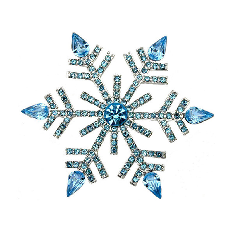 Alloy Jewelry Christmas Snowflake Brooch Gift