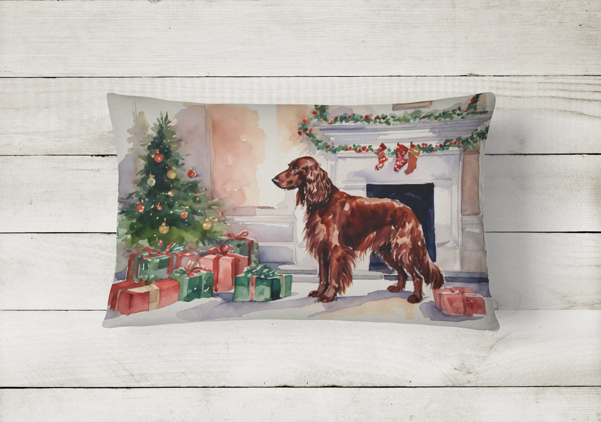 Irish Setter Christmas Throw Pillow