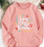 Christmas Printed Girls' Sports Sweater