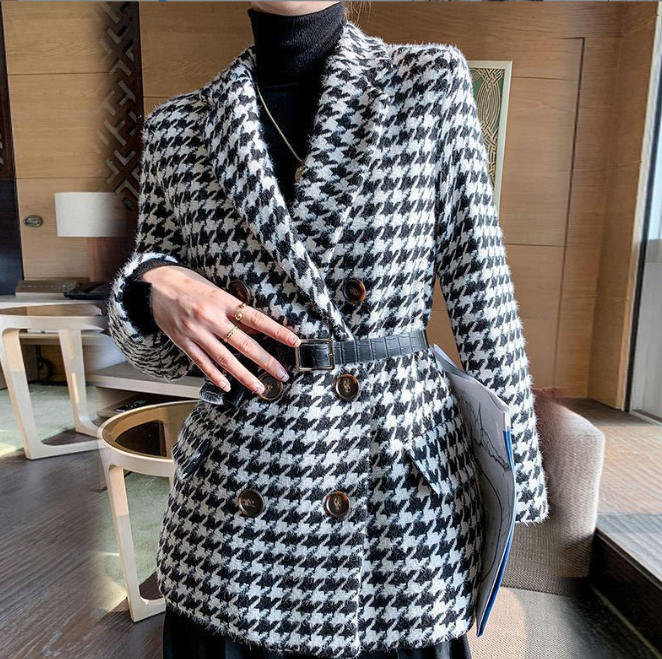 Celebrity Thousand Bird Lattice Small Fragrance Jacket