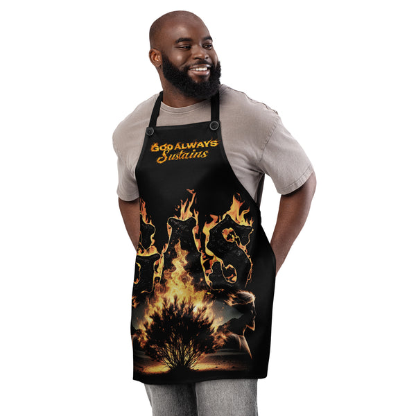 Anointed Attire God Always Sustains Christian Apron - Kitchen Apron