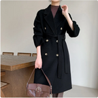 Women's Reversible Wool Tweed Coat with Suit Collar