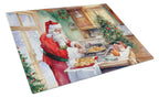 Cookies with Santa Claus Father Christmas Glass Cutting Board