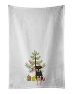 Rottweiler Black and Tan #3 Christmas Kitchen Towel Set of 2