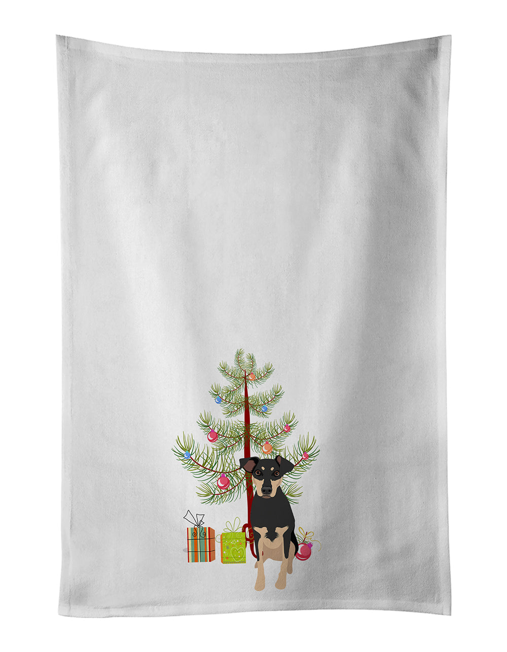 Rottweiler Black and Tan #3 Christmas Kitchen Towel Set of 2