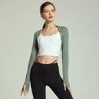 Elegant Short Cardigan Fitness Coat for Women