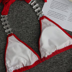Metal Chain Bikini with Strap Design