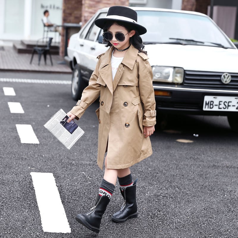 Girls' Pure Color Windbreaker for Children
