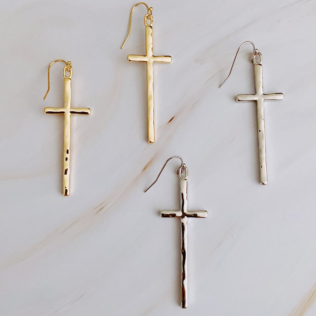 Slim And Stylish Cross Earrings | Christian Jewelry