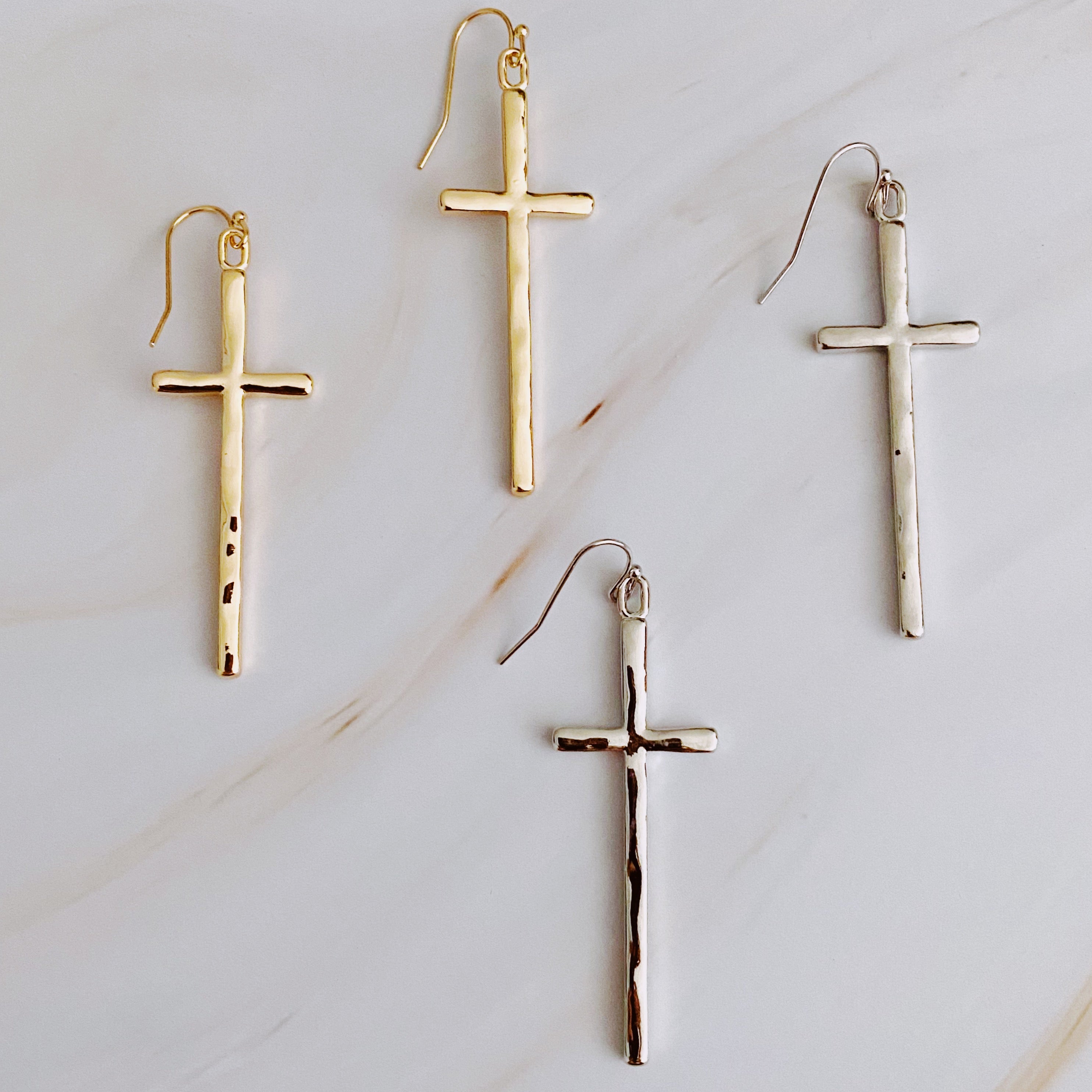 Slim And Stylish Cross Earrings | Christian Jewelry