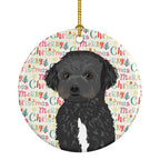 Doodle Black and White #1 Christmas Ceramic Ornament