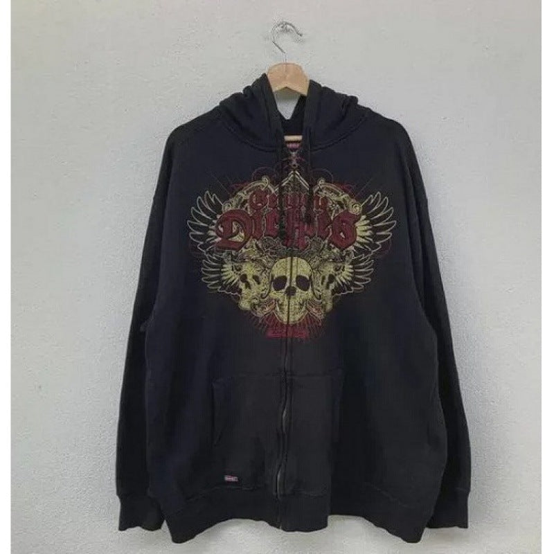 gothic print washable hoodie Man New | Streetwear