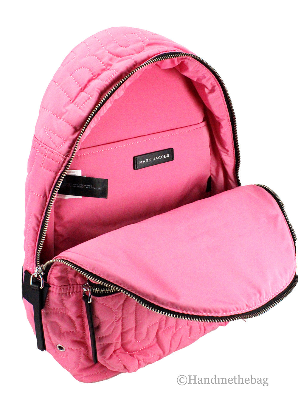 Marc Jacobs Medium Candy Pink Monogram Quilted Puffy Backpack | Streetwear