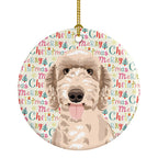 Doodle Fawn #5 Christmas Ceramic Ornament