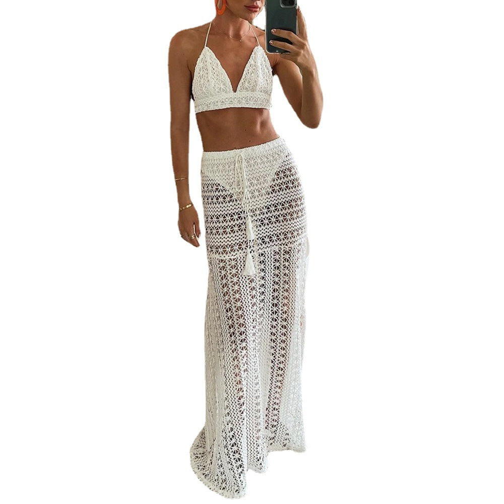 Solid Color Lace Bikini Set for Women - 2024 New Style