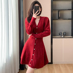 Casual New Year Christmas Waist-Tight Dress